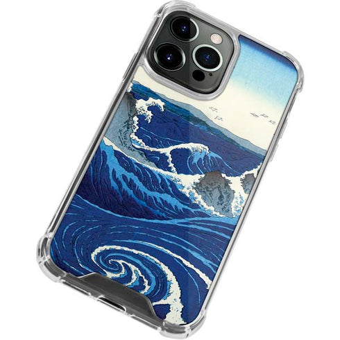 Hiroshige View of the Naruto whirlpools at Awa iPhone 13 Pro Max Clear Case